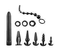 Plug anale 10 pezzi Vibratore Butt Anal Plug Set Vibrazione Sensualità Kit di perline di testa vibrante Massaggiatore prostatico sessuale Giocattoli Coppie (10 pezzi)
