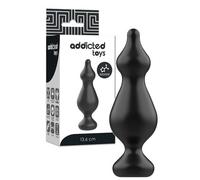 Plug anale 13,6 cm Progressivo nero silicone soft touch medicale giochi anali