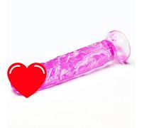 Plug anale 17 * 3cm Erotic Soft Jelly Dildo Anale Butt Plug Realistico Forte ventosa Giocattoli per adulti Grandi giocattoli del sesso