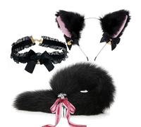 Plug anale 3 colori carino coda di volpe plug anale orecchie di gatto fasce per capelli set giochi per adulti giocattoli anali collare per collo giocattoli erotici cosplay sessuali Per donne