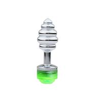 Plug anale 3 dimensioni telecomando LED luci colorate masturbatore macchina del sesso plug anale butt plug in metallo macchina del sesso giocattoli del sesso per adulti gay tappi per allenamento di testa