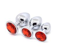 Plug anale 3 Pz/lotto Spine In Acciaio Inox Donna Mutandine E Boxer Anale Gioielli di Cristallo Butt Plug In Metallo Ano Prostata Dildo Set Intimo