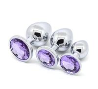 Plug anale 3 Pz/lotto Spine In Acciaio Inox Donna Mutandine E Boxer Anale Gioielli di Cristallo Butt Plug In Metallo Ano Prostata Dildo Set Intimo