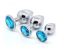 Plug anale 3 Pz/lotto Spine In Acciaio Inox Donna Mutandine E Boxer Anale Gioielli di Cristallo Butt Plug In Metallo Ano Prostata Dildo Set Intimo