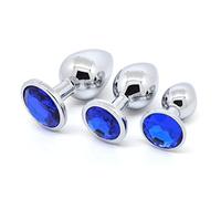 Plug anale 3 Pz/lotto Spine In Acciaio Inox Donna Mutandine E Boxer Anale Gioielli di Cristallo Butt Plug In Metallo Ano Prostata Dildo Set Intimo