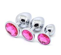 Plug anale 3 Pz/lotto Spine In Acciaio Inox Mutandine Anale Gioielli di Cristallo Butt Plug In Metallo Ano Prostata Dildo Set Intimo