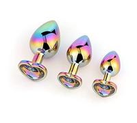 Plug anale 3 Pz/set Plug Anale Giocattoli Del Sesso Mini Metallo A Forma Rotonda In Acciaio Liscio Butt Piccola Coda Dildo Merci Intime