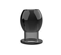 Plug anale 3 Taglie Hollow Butt Plug Morbido Enorme Speculum Anale Massaggiatore Prostatico Ano SM Plug Anale SM Giocattoli Sessuali (Nero L)