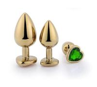 Plug anale 3PCS Anal Plug Set Giocattolo per la pulizia dell'ano Sex Heart Giocattoli sexy Gioco per adulti Ano Masturbatore Butt plug anale Coppia (verde)