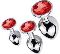 Plug anale 3pcs Plug anale Anus Beads Sexuales Design di gioielli Giocattoli per adulti But Plug Butt Plugs Gay Set per principianti(3)