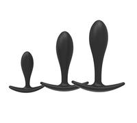 Plug anale 3Pcs Set di perline anali in silicone indossabili Butt Plug Ball Fake Dildo Insert G Spot Sex Toys Expander (Un set SML)