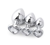 Plug anale 3Pcs/Set Plug anale in acciaio inossidabile Ano Massaggiatore prostatico Annale Negozio per adulti Giochi Giocattoli Butt plug in metallo