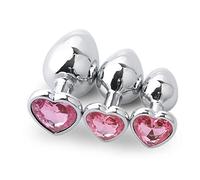 Plug anale 3Pcs/Set Plug anale in acciaio inossidabile Ano Massaggiatore prostatico Annale Negozio per adulti Giochi Giocattoli Butt plug in metallo