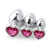 Plug anale 3Pcs/Set Plug anale in acciaio inossidabile Ano Massaggiatore prostatico Annale Negozio per adulti Giochi Giocattoli Butt plug in metallo