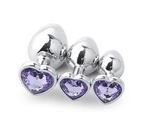 Plug anale 3Pcs/Set Plug anale in acciaio inossidabile Ano Massaggiatore prostatico Annale Negozio per adulti Giochi Giocattoli Butt plug in metallo