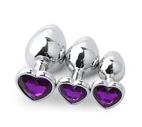 Plug anale 3Pcs/Set Plug anale in acciaio inossidabile Ano Massaggiatore prostatico Annale Negozio per adulti Giochi Giocattoli Butt plug in metallo