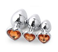 Plug anale 3Pcs/Set Plug anale in acciaio inossidabile Ano Massaggiatore prostatico Annale Negozio per adulti Giochi Giocattoli Butt plug in metallo