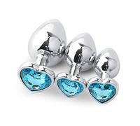 Plug anale 3Pcs/Set Plug anale in acciaio inossidabile Ano Massaggiatore prostatico Annale Negozio per adulti Giochi Giocattoli Butt plug in metallo