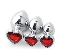 Plug anale 3Pcs/Set Plug anale in acciaio inossidabile Ano Massaggiatore prostatico Annale Negozio per adulti Giochi Giocattoli Butt plug in metallo