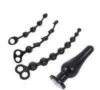 Plug anale 4 pezzi/set combinazione butt plug dildo masturbazione plug anale masturbatore macchina del sesso plug giocattoli del sesso Per donna uomo giocattoli anali Per gay