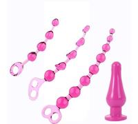 Plug anale 4 pezzi/set combinazione butt plug dildo masturbazione plug anale masturbatore macchina del sesso plug giocattoli del sesso Per donna uomo giocattoli anali Per gay