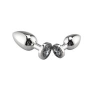 Plug anale 403 Acciaio inossidabile piccolo medio grande set jewerly Crystal Metal perline anali butt plug culo giocattolo del sesso Giocattolo adulto del sesso Masturbatore