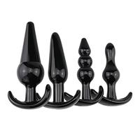 Plug anale 4Pcs/Set Silicone Butt Plug Dildo Anals Plug Vaginal Plug Per Giocattoli adulti del sesso anale di diverse dimensioni