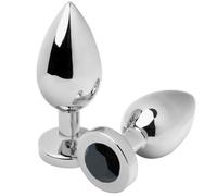 Plug anale 5,71cm metalhard anal diamond nero, Larghezza 90 mm, Lunghezza 55 mm, Profondità 30 mm, Dipartimento Couple, Colore Argento