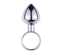 Plug anale 5 Dimensioni anello di trazione perline anali di piccole dimensioni butt plug giocattoli in metallo a forma di filo di cuore