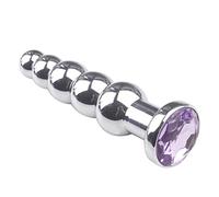 Plug anale 5 perline Plug anale in metallo Plug anale in acciaio inossidabile Giocattoli per la masturbazione e giocattoli per la moglie Masturbatore Macchina del sesso per giocattoli sexy per adulti