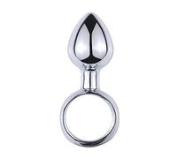 Plug anale 5 tipi Plug anale Anello in metallo Butt Plug Giocattoli del sesso Massaggio Masturbarsi Giocattolo per adulti Stimolazione del clitoride (Generale L)
