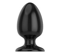 Plug anale 6 dimensioni Smooth Soft Huge Black Silicone Big Butt Plug Plug anale Grandi perline anali Dilatador Palline anali Giocattoli sessuali (F)