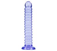 Plug anale 6 Style Jelly Dildo anale con ventosa Enormi dildo Sex Toys Fake Big Anal Butt Plug Negozio di sesso erotico (Blu S)