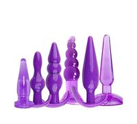 Plug anale 7pcs Butt Plug Backcourt Silicone impermeabile Compagni Prodotti for adulti Combinazione Set Massaggiatore Bastone Kit di allenamento (Color : Regular type-B)