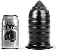 Plug Anale a Coste All Black - 16 cm