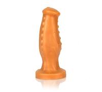 Plug anale a forma di pene Plug anale in silicone liquido ultra morbido con forte ventosa e particelle per una forte stimolazione Giocattolo sessuale per uomini donne (XXL)
