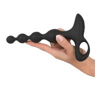 Plug Anale a perle progressive 16,5 cm vibrazioni intense Black Velvets