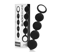 Plug Anale a Sfere Black&Silver Lennon - Silicone, 4 Sfere