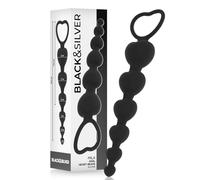 Plug Anale a Sfere Black&Silver Mila - Catena Graduata 18 cm