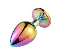 Plug anale Acciaio inossidabile Arcobaleno Metallo Plug anale Masturbatore Macchina del sesso Butt Plug Perlina anale Ano Dildo Adulti Giocattoli del sesso Per Donne