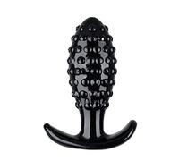 Plug anale Ananas Plug anale piccolo Dildo Pull Bead Palline anali Giocattoli del sesso Masturbatori Ano Dilatatore Buttplug Adulto (Nero M)