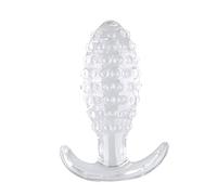 Plug anale Ananas Plug anale piccolo Dildo Pull Bead Palline anali Giocattoli del sesso Masturbatori Ano Dilatatore Buttplug Adulto (Trasparente L)