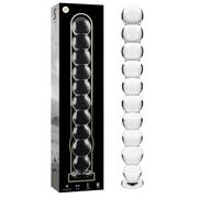 Plug Anale Ano Dildo Vetro Borosilicato Trasparente Stimolante Unisex 20cm Sex