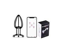 Plug anale APP Anale Butt Plug Vibratore Metallo Vibrante Butt Plug Massaggiatore prostatico Giocattoli del sesso anale Gay Adulto 18 (M con scatola)