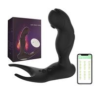 Plug anale APP Telecomando senza fili Vibrante Butt Plug Massaggiatore prostatico per uomini Delay Lock Ring Plug anale Giocattoli adulti del sesso (scatola di controllo APP)