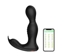 Plug anale APP Telecomando Vibrante Butt Plug Massaggiatore prostatico Rotazione a 360 gradi Plug anale Vibratore Giocattoli sessuali Adulti