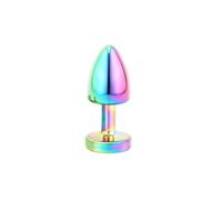 Plug anale Arcobaleno oro rosa argento piccole dimensioni rotonde perline anali in metallo butt plug Butt Training Plugs giocattolo del sesso Per Donne uomini Masturbatore Sex Machine