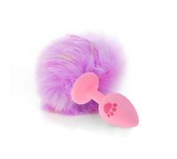 Plug anale Artiglio Coda in silicone Plug anale Taglia piccola Carino Rosa Bianco Palla colorata Ano Perlina Butt Plug Giocattolo (Pink Cat Claw L)