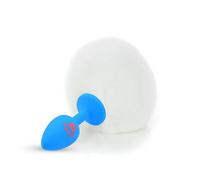 Plug anale Artiglio Coda in silicone Plug anale Taglia piccola Carino Rosa Bianco Palla colorata Ano Perlina Butt Plug Giocattolo (Blue Cat Claw V)