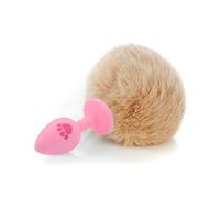Plug anale Artiglio Coda in silicone Plug anale Taglia piccola Carino Rosa Bianco Palla colorata Ano Perlina Butt Plug Giocattolo (Pink Cat Claw G)